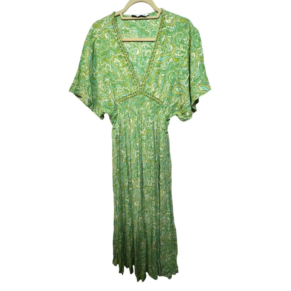 Zara Green Paisley Maxi Dress